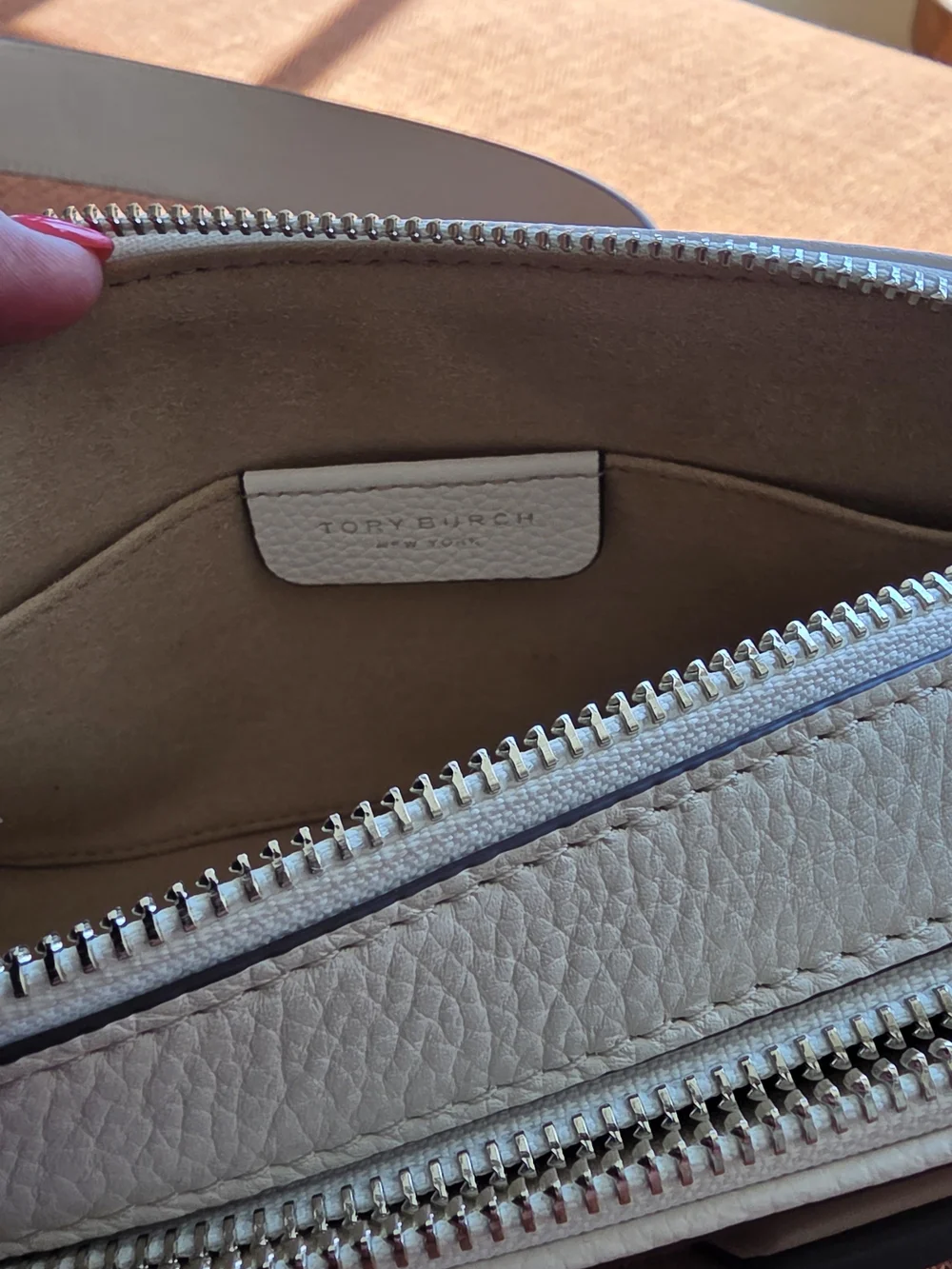 Tory Burch Light Blue Logo Crossbody Camera Bag